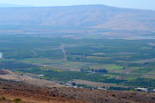Looking from the mountain ridges of Jordan along the King's Highway route into Israel, "The Beautiful Land."